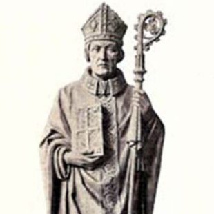 New Hand Carved Wood or Marble Statue of St. Cuthbert
