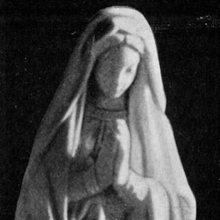 New hand carved marble or wood statue of Virgin Mary