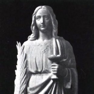 Hand Carved Marble Statue of Saint Lucy