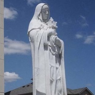 12 foot Hand Carved Marble St. Clare statue