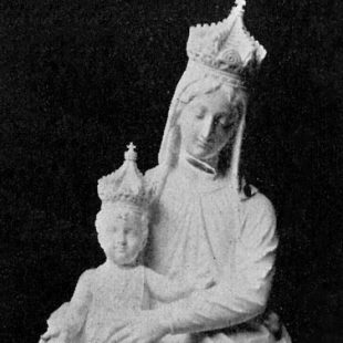 New hand carved marble or wood statue of Mary - Our Lady of Victory