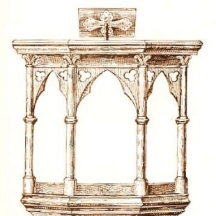 New Hand Crafted Traditional Wood Pulpit