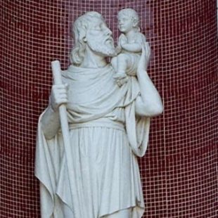 Life Size Marble Statue of St. Christopher