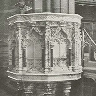New Hand Carved Marble Pulpit with Gothic Details