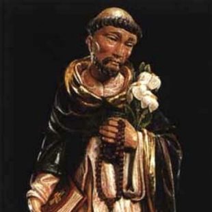 Carved Wood St. Dominic Statue