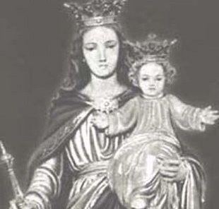 Carved Wood Our Lady Help of Christians Statue