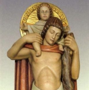 New Statue of St. Christopher With Child
