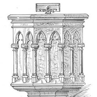 New Hand Carved Marble Pulpit