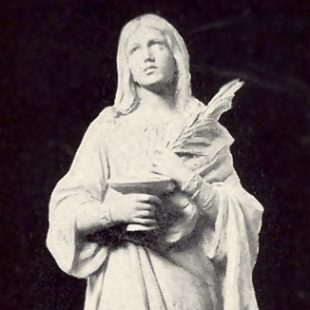 Life Size Marble Statue of St. Agatha