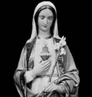 New Hand Carved Marble or Wood Statue of The Immaculate Heart of Mary