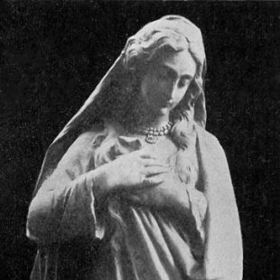 New hand carved marble or wood statue of Mary - The Immaculate Conception