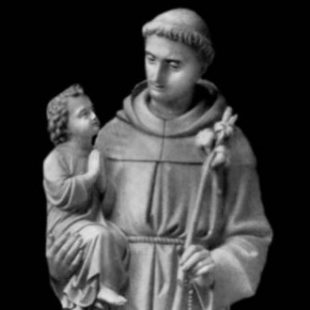 New Hand Carved Marble or Wood Statue of St. Anthony