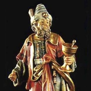 Carved Wood St. Damian Statue