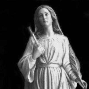 New 4' Beautiful Hand Carved Wood Statue Of St. Christine