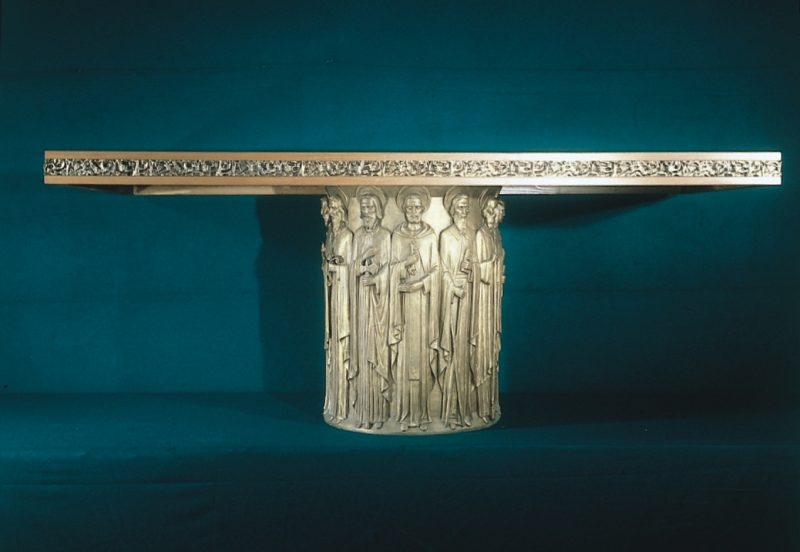 New Bronze Altar Table with Twelve Apostles