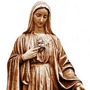 Carved Statue Of Mary - The Immaculate Heart