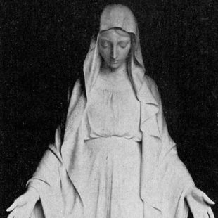 New hand carved marble or wood statue of Mary - Our Lady of Grace