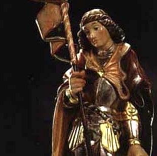 Carved Wood St. Quirinus Statue