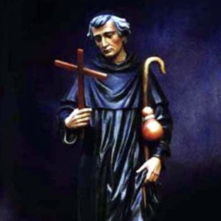 Carved Wood Statue of St. Peregrine