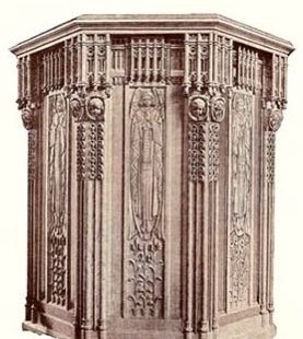 New Gothic Pulpit with Hand Carved Angels