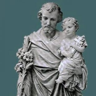 5ft Hand Carved St. Joseph and Child Marble Statue