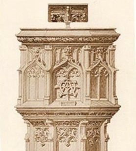 New Hand Crafted Traditional Wood Pulpit
