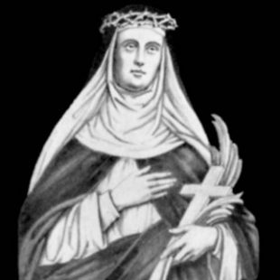 New Hand Carved Marble or Wood Statue of St. Catherine of Sienna