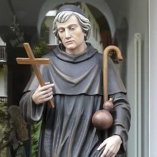New Hand Carved Wood Statue of St. Peregrine