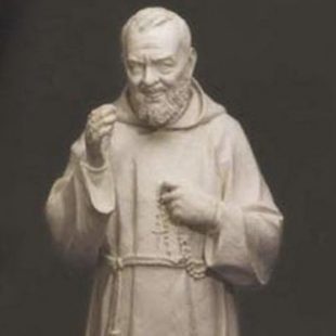Padre Pio Statue with White Marble Finish