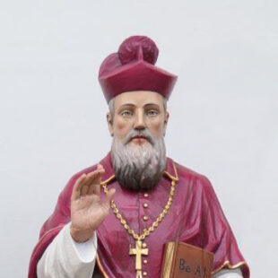 New Hand-Carved Wood Statue of St Francis de Sales