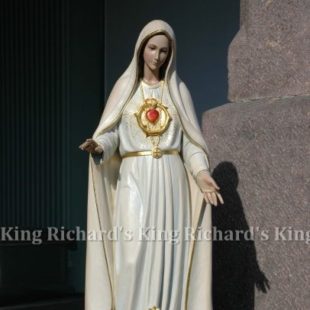 New Hand-Carved Wood Statue of Mary Our Lady of Fatima