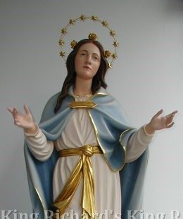 New Hand-Carved Wood Statue of Mary Our Lady of the Assumption