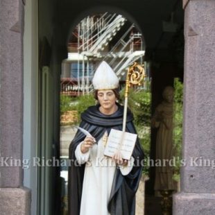New Hand-Carved Wood Statue of St Albert the Great