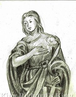 New Hand-Carved Wood Statue of Alexander