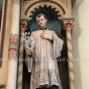 New Hand-Carved Wood Statue of St Aloysius