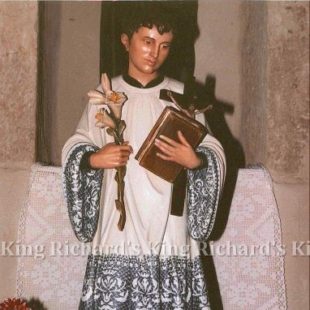 New Hand-Carved Wood Statue of St Aloysius