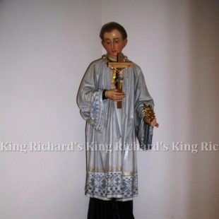 New Hand-Carved Wood Statue of St Aloysius