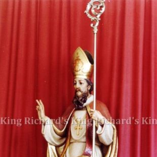New Hand-Carved Wood Statue of St Ambrosius
