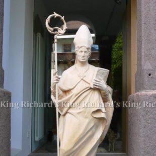 New Hand-Carved Wood Statue of St Ambrosius