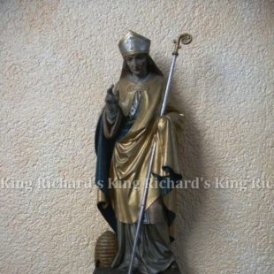 New Hand-Carved Wood Statue of St Ambrosius