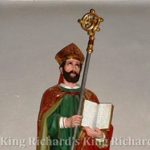 New Hand-Carved Wood Statue of St Ambrosius