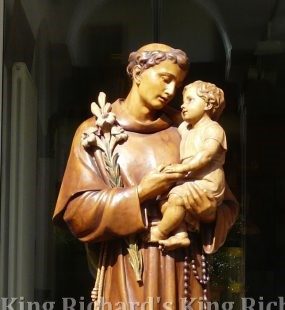 New Hand-Carved Wood Statue of St Anthony of Padua
