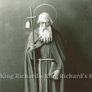 New Hand-Carved Wood Statue of St Antonio Abate