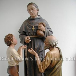 New Hand-Carved Wood Statue of St Antonio Lucci