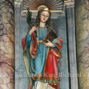 New Hand-Carved Wood Statue of St Apollonia