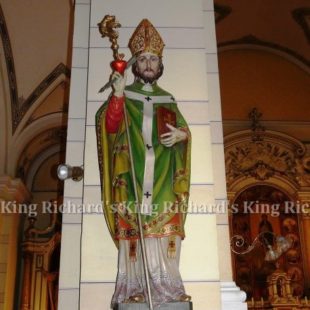 New Hand-Carved Wood Statue of St Augustine