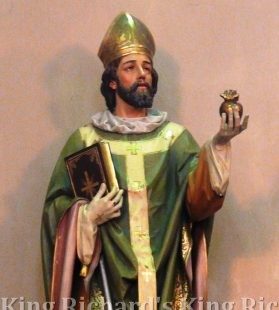 New Hand-Carved Wood Statue of St Augustine