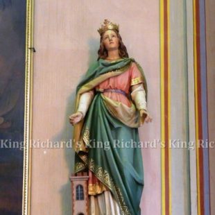 New Hand-Carved Wood Statue of St Barbara