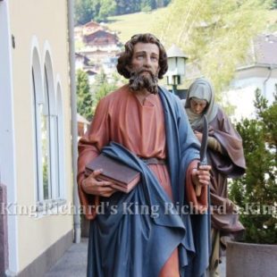 New Hand-Carved Wood Statue of Bartholomew