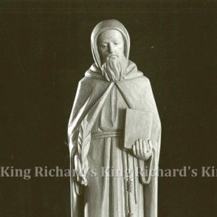 New Hand-Carved Wood Statue of St Bede